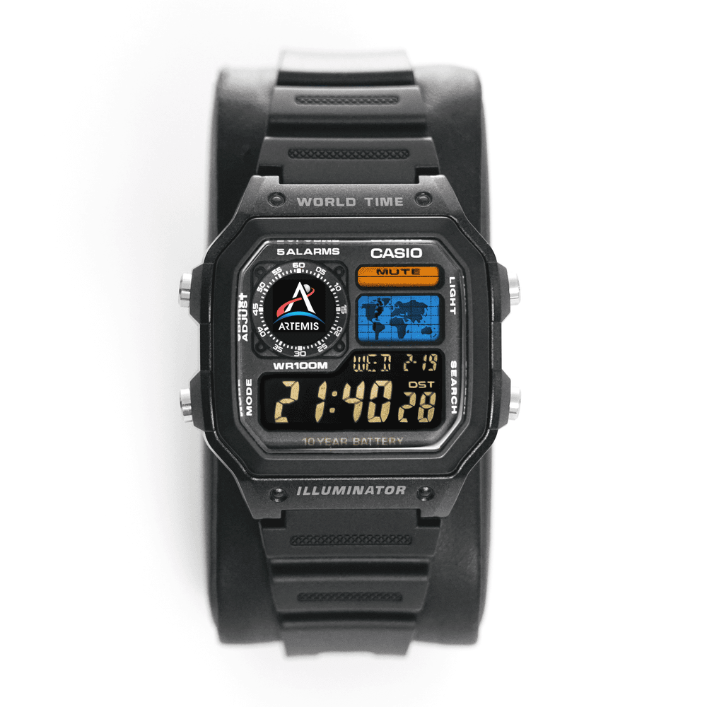 時計 Casio AE1200Custom ALL BLACK Artemis” Casio Royale Watch — Nocturnal Time
